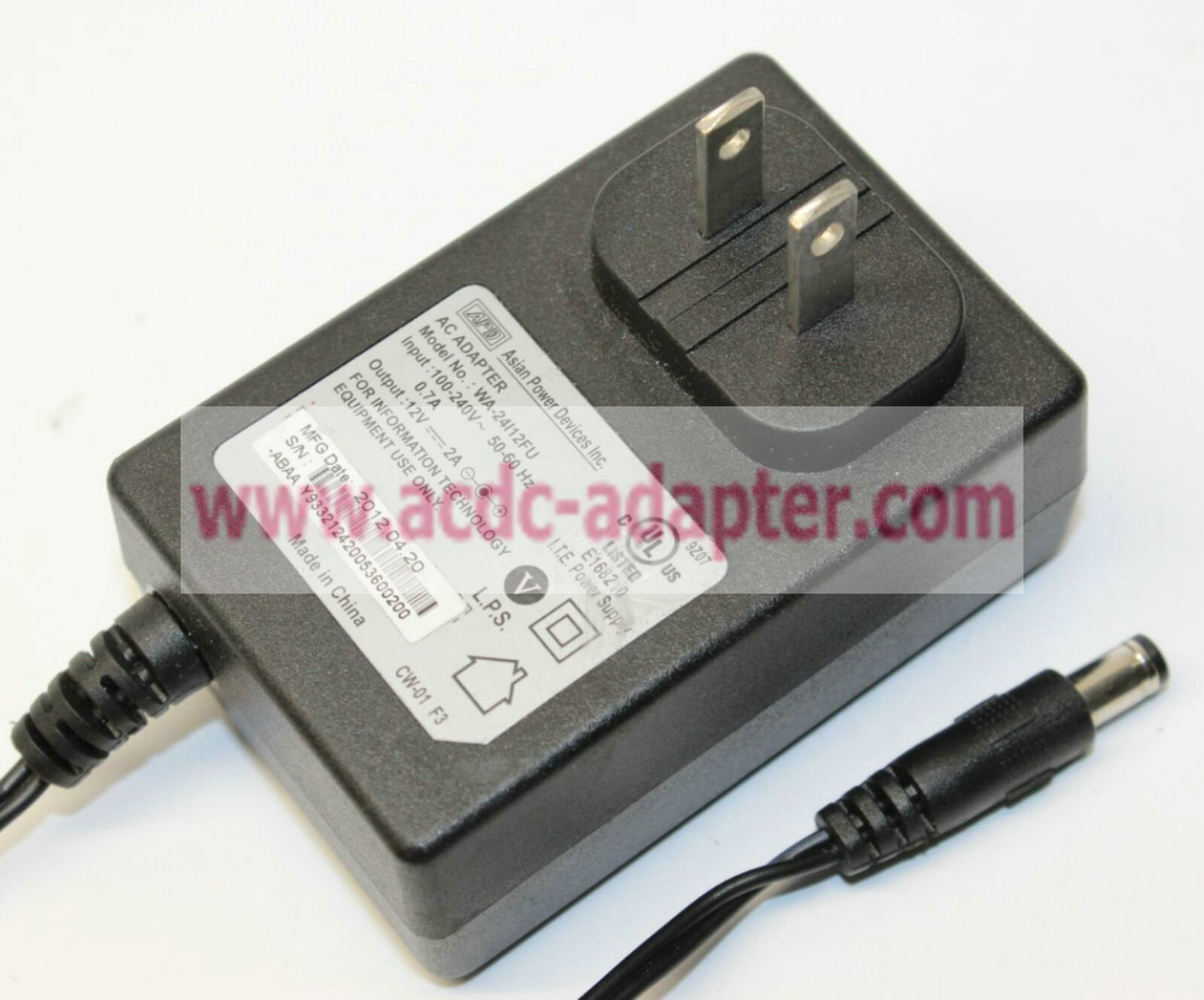 New 12V 2A APD WA-24I12FU AC Adapter Power Supply Transformer Charger Adaptor